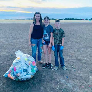 Tiny sparks at the Cadillac Ranch