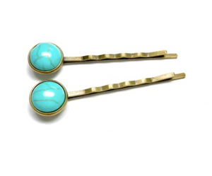 Turquoise Bobby Pins