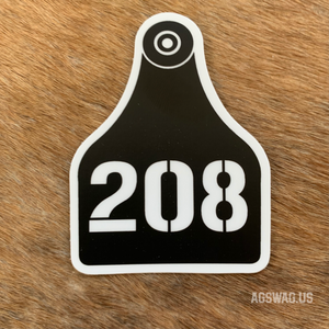 208 Cattle Tag Sticker